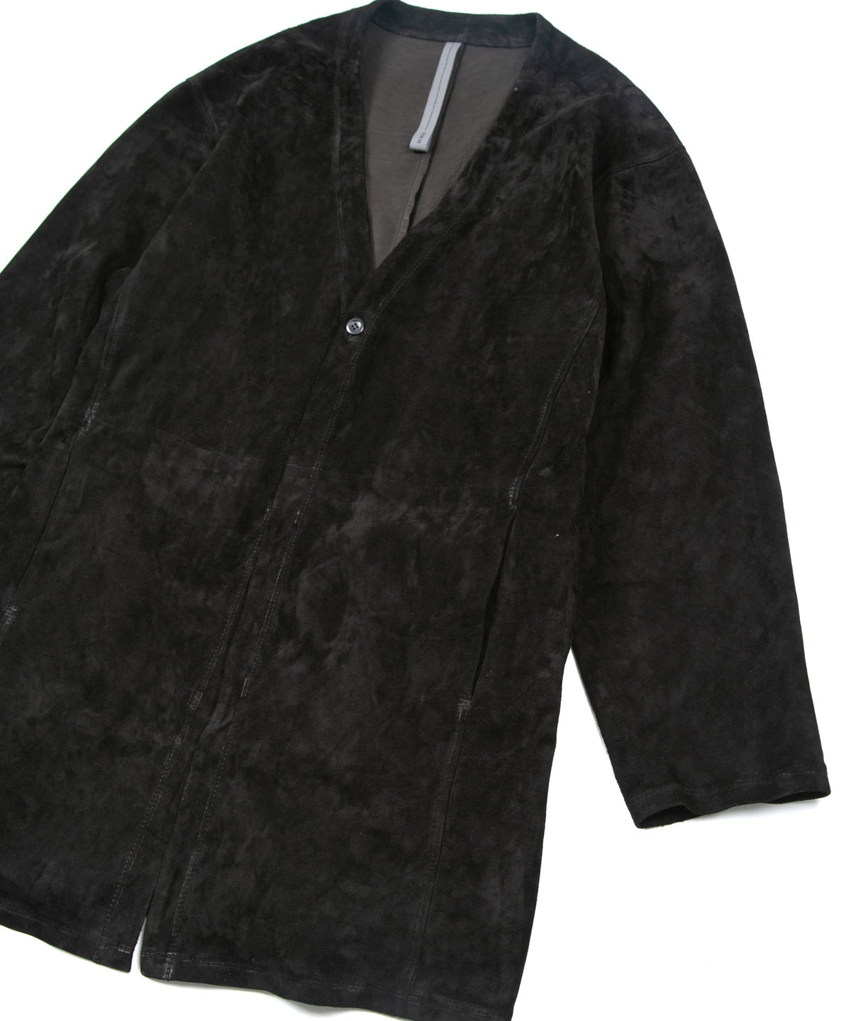 ジャパンカーフスエード ALTERNA ロングカーディガン - BLACK