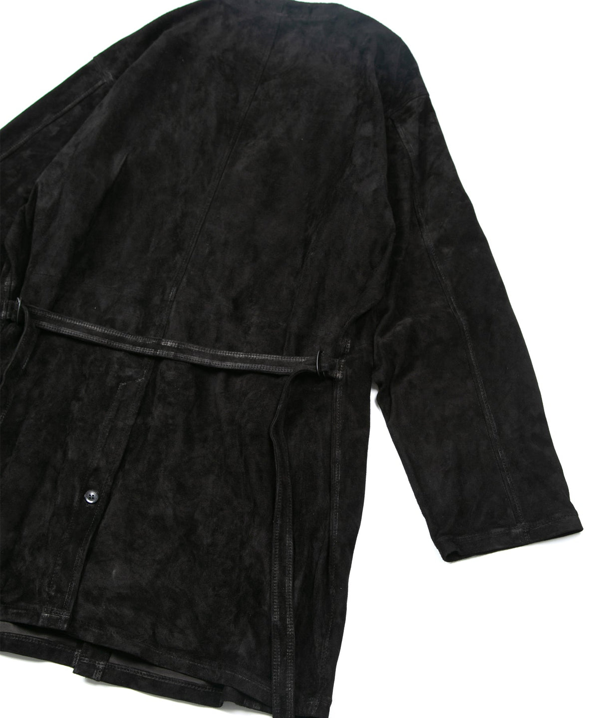 ジャパンカーフスエード ALTERNA ロングカーディガン - BLACK