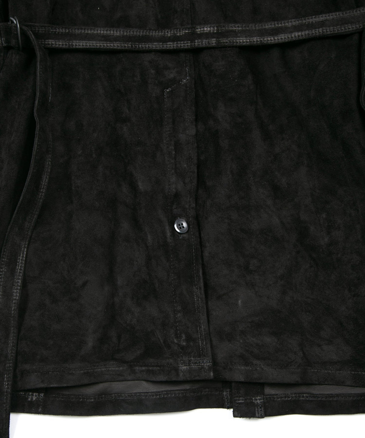 ジャパンカーフスエード ALTERNA ロングカーディガン - BLACK