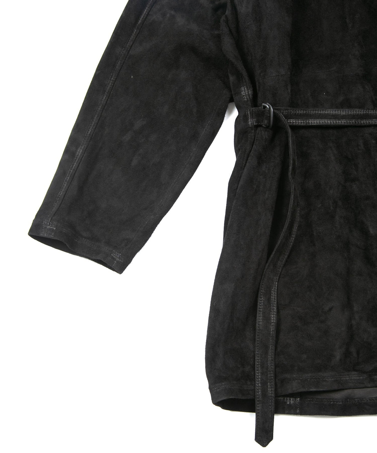 ジャパンカーフスエード ALTERNA ロングカーディガン - BLACK