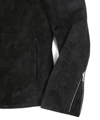 スエード ホースハイド JUDE シングルライダースジャケット - BLACK