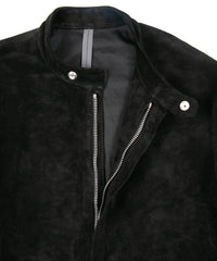 スエード ホースハイド JUDE シングルライダースジャケット - BLACK
