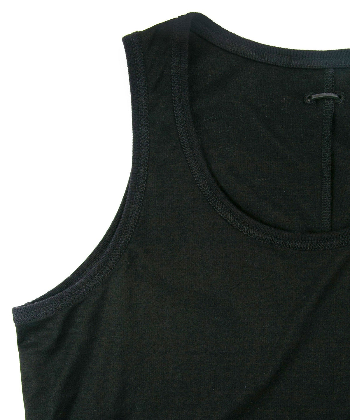 30/-ナチュラルソフト天竺 タンクトップ（タイトフィット） - BLACK