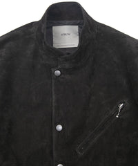 Japan Calf Suede "TRAMPER" Tramper Coat - BLACK