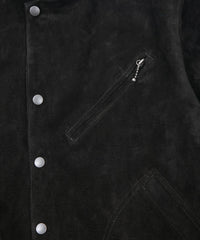 Japan Calf Suede "TRAMPER" Tramper Coat - BLACK