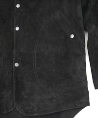 Japan Calf Suede "TRAMPER" Tramper Coat - BLACK