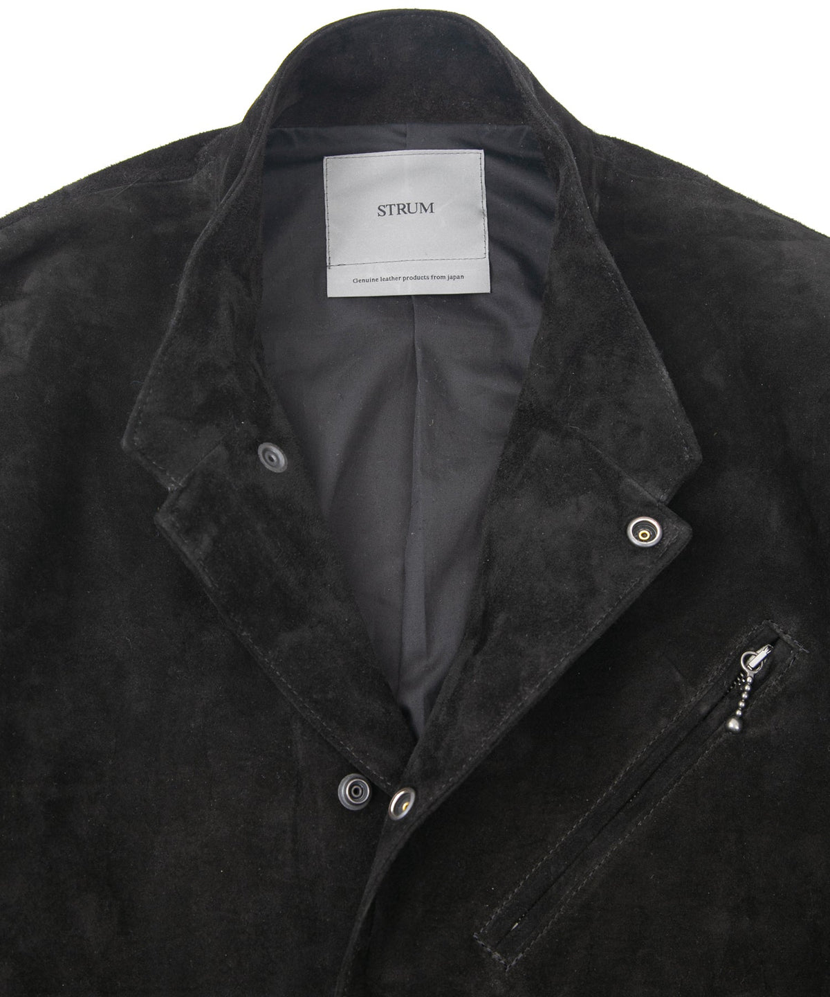 Japan Calf Suede "TRAMPER" Tramper Coat - BLACK