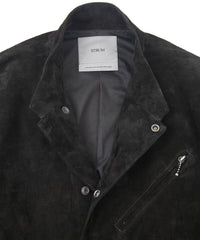 Japan Calf Suede "TRAMPER" Tramper Coat - BLACK