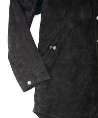 Japan Calf Suede "TRAMPER" Tramper Coat - BLACK
