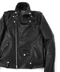 Load image into Gallery viewer, Full tanning pit-tanned, shrink-wrapped, steerhide JOEY double rider&#39;s jacket - BLACK