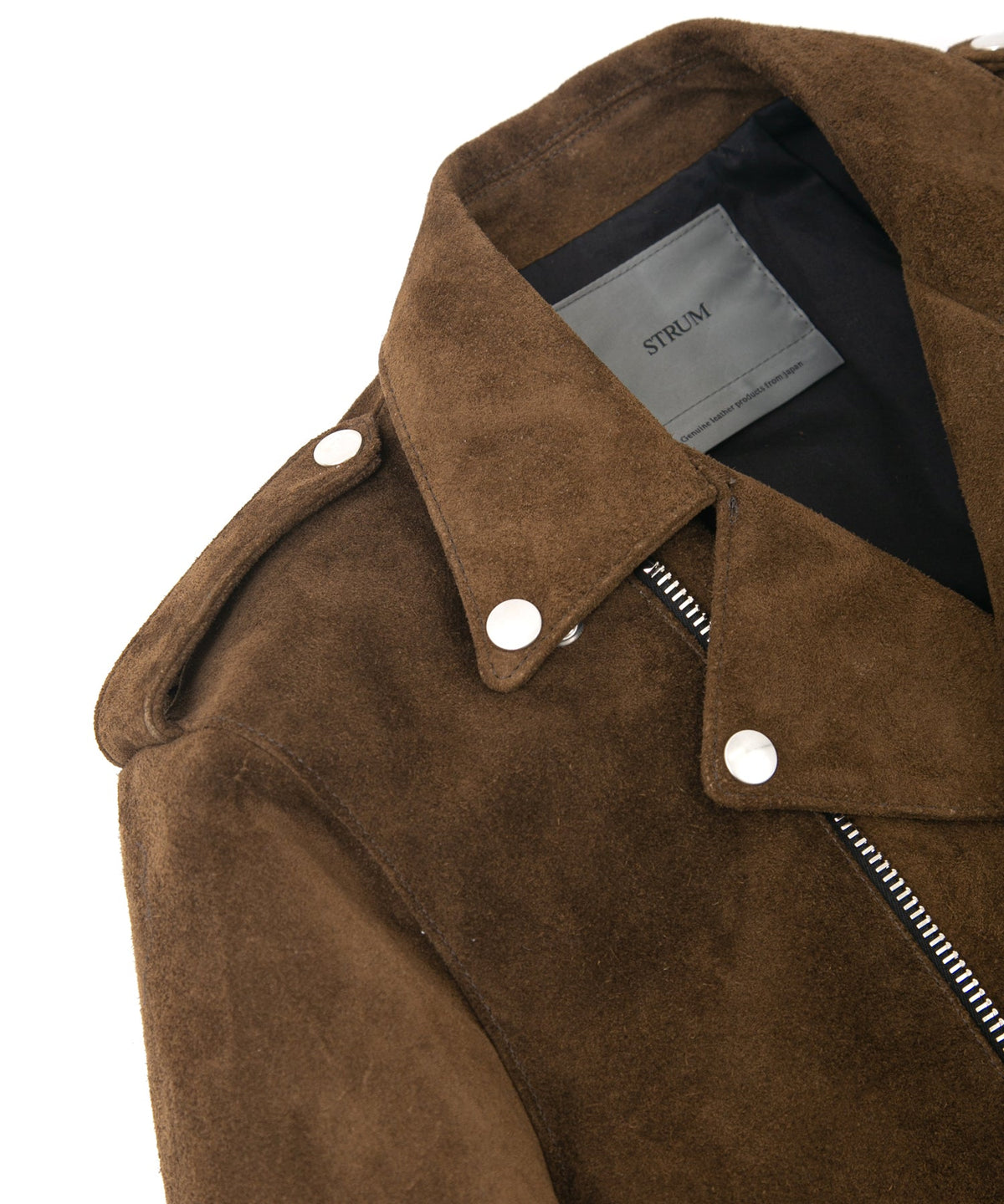 スエード ホースハイド JOEY ダブルライダースジャケット - BROWN KHAKI