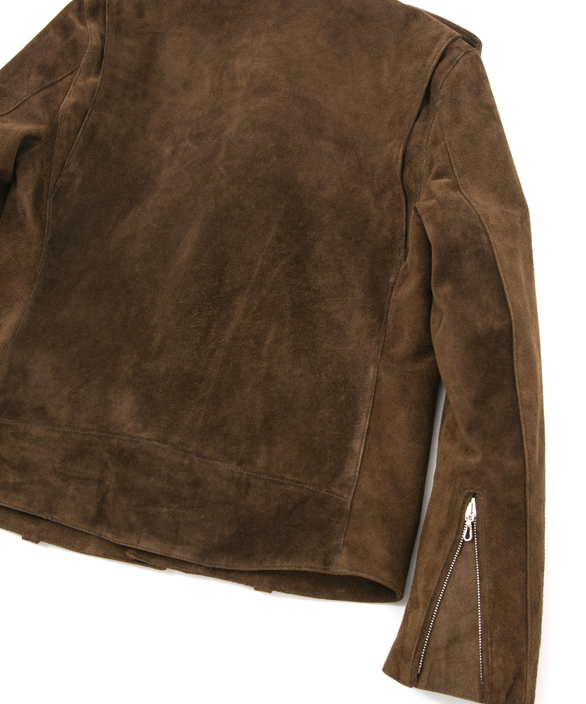 スエード ホースハイド JOEY ダブルライダースジャケット - BROWN KHAKI