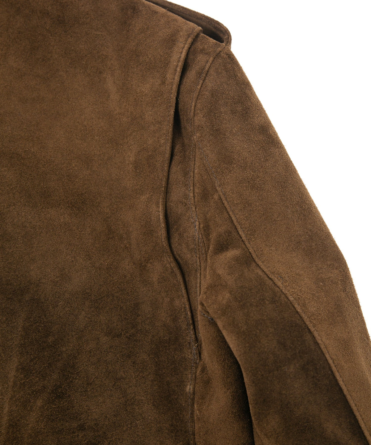 スエード ホースハイド JOEY ダブルライダースジャケット - BROWN KHAKI