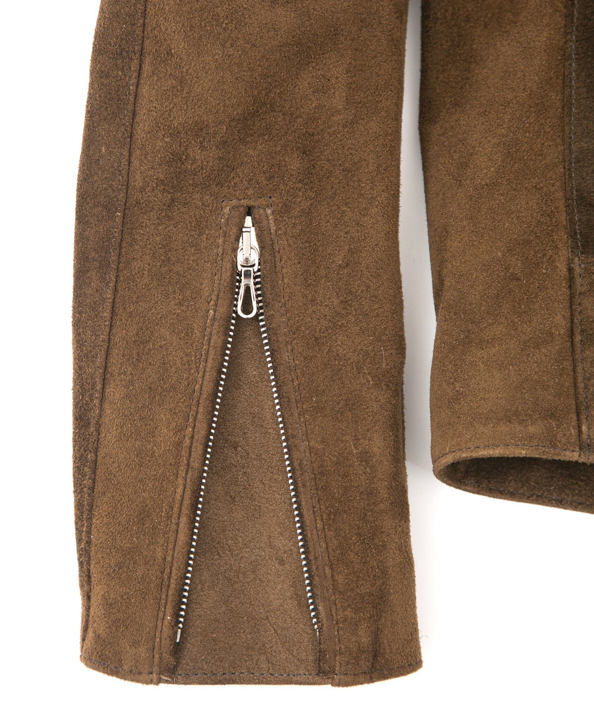 スエード ホースハイド JOEY ダブルライダースジャケット - BROWN KHAKI