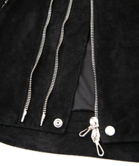 Suede Horse hide "JAY" Single Riders - BLACK