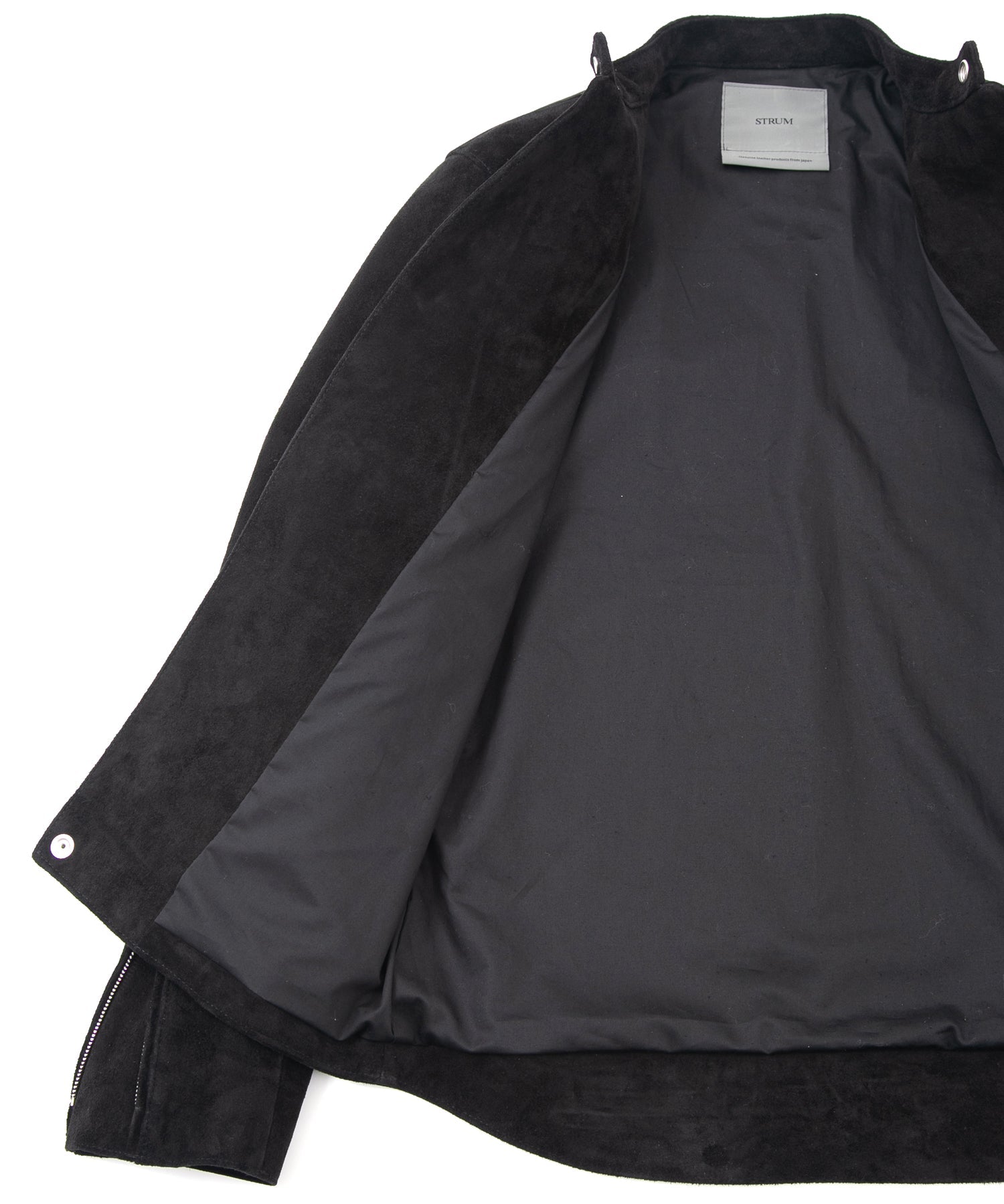 スエード ホースハイド JAY セミシングルライダースジャケット - BLACK