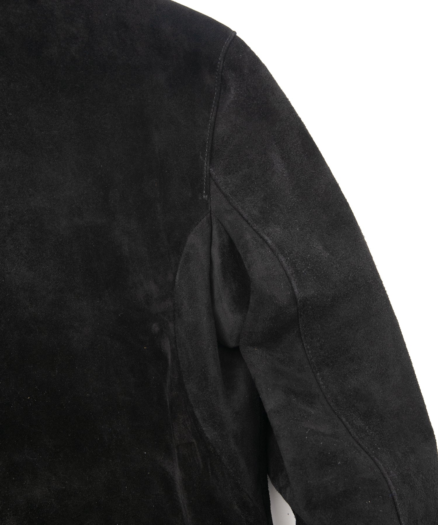 スエード ホースハイド JAY セミシングルライダースジャケット - BLACK