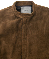 スエード ホースハイド JUDE シングルライダースジャケット - BROWN KHAKI
