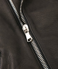 New Zealand Calf Skin "CRAY" Studs Double Riders - BLACK