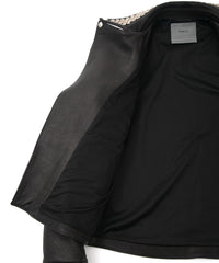 New Zealand Calf Skin "CRAY" Studs Double Riders - BLACK