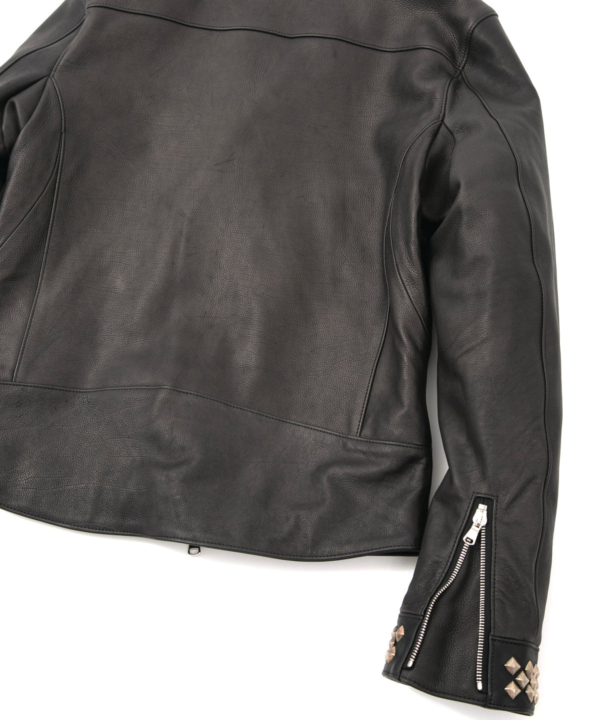 New Zealand Calf Skin "CRAY" Studs Double Riders - BLACK