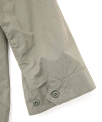 後染めコットンナイロンウェザークロス ミリタリー シャツブルゾン - OLIVE