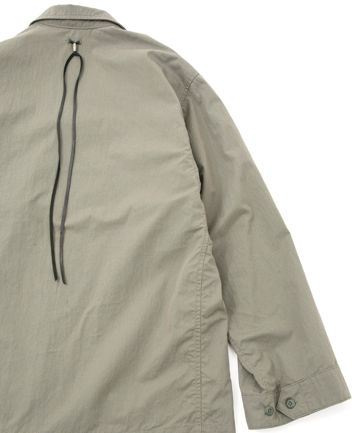 後染めコットンナイロンウェザークロス ミリタリー シャツブルゾン - OLIVE