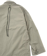 後染めコットンナイロンウェザークロス ミリタリー シャツブルゾン - OLIVE