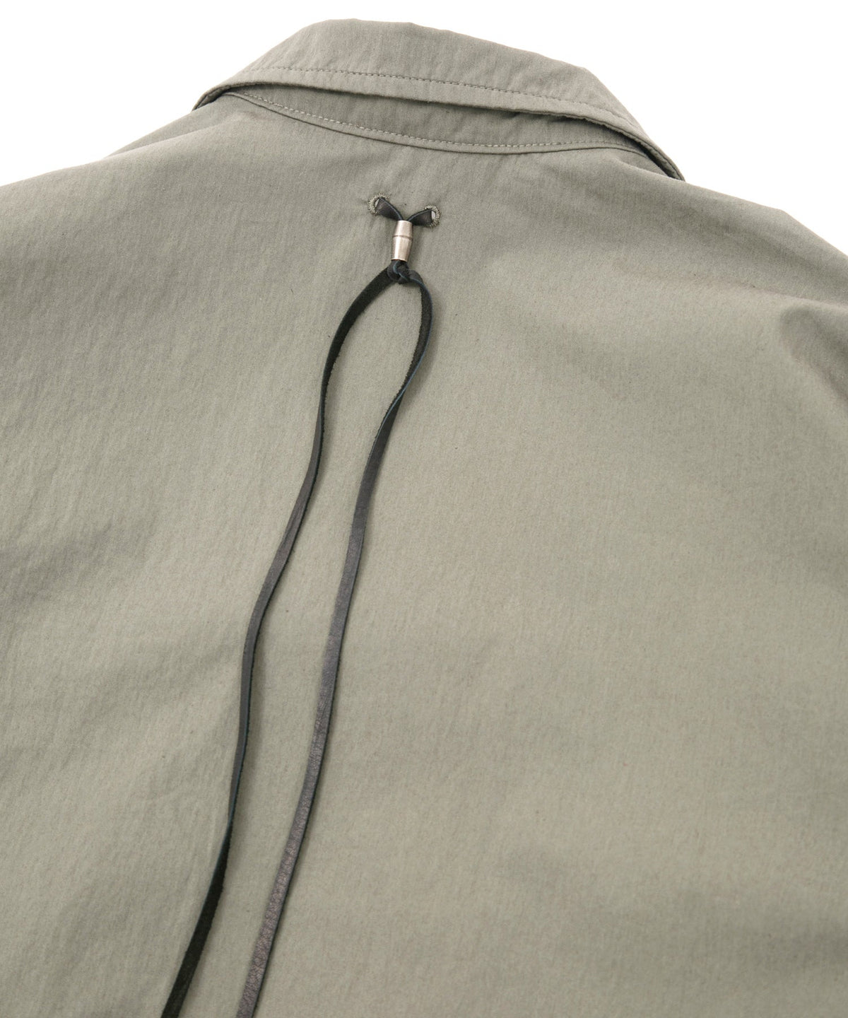 後染めコットンナイロンウェザークロス ミリタリー シャツブルゾン - OLIVE