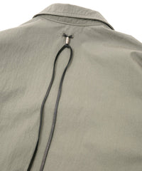 後染めコットンナイロンウェザークロス ミリタリー シャツブルゾン - OLIVE