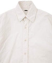 後染めコットンナイロンウェザークロス シャツ - WHITE