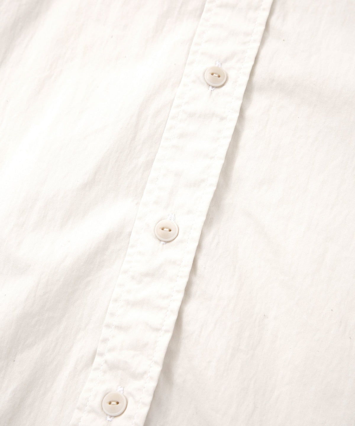 後染めコットンナイロンウェザークロス シャツ - WHITE