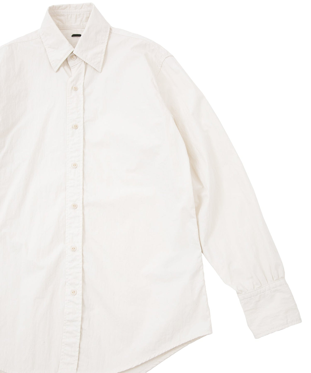 後染めコットンナイロンウェザークロス シャツ - WHITE