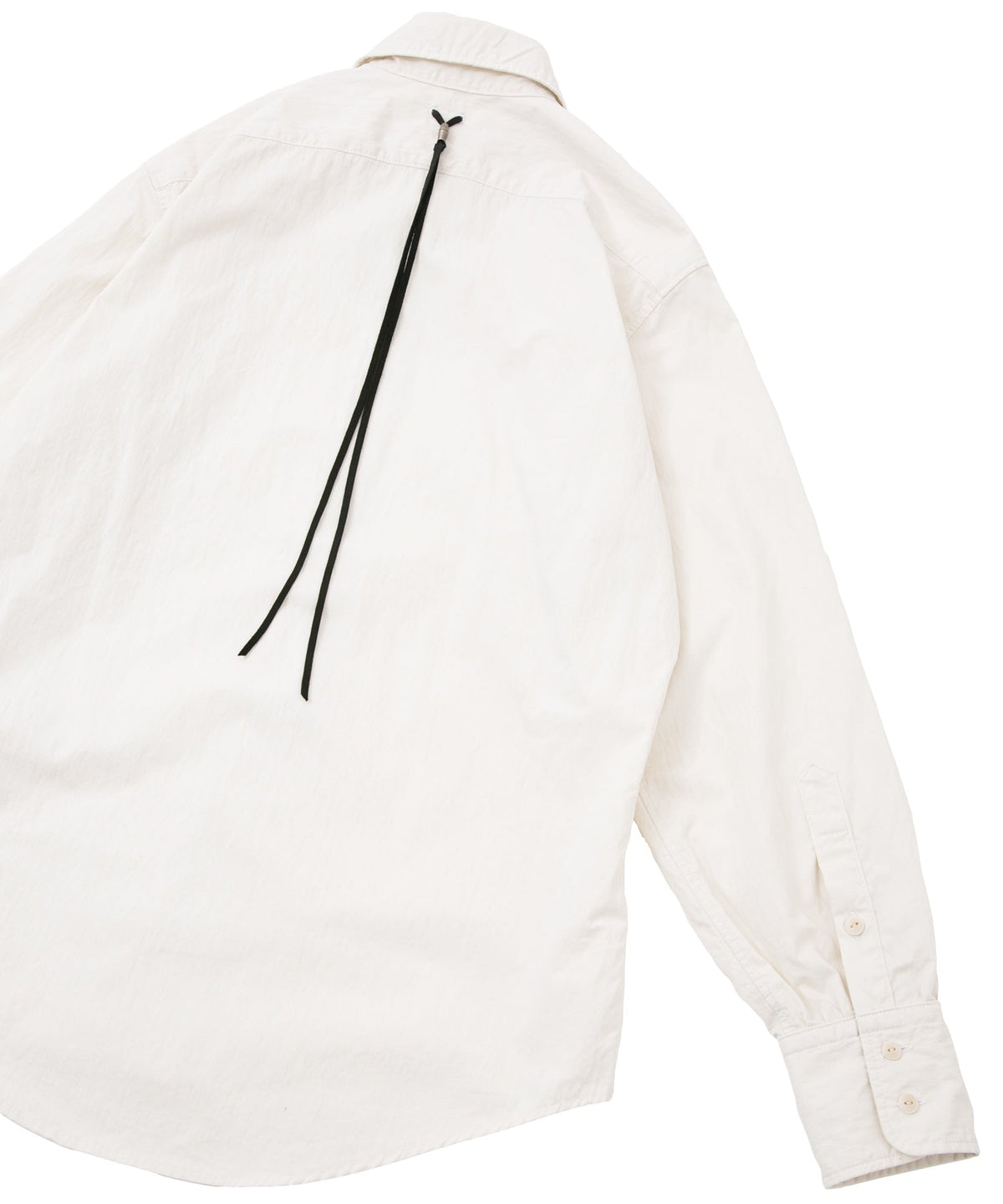 後染めコットンナイロンウェザークロス シャツ - WHITE