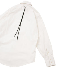 後染めコットンナイロンウェザークロス シャツ - WHITE