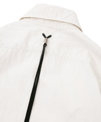 後染めコットンナイロンウェザークロス シャツ - WHITE