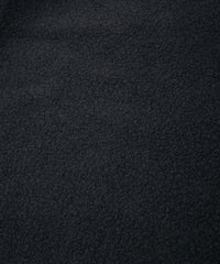 リサイクル ウール テディーフリース クルーネック ロングスリーブ T シャツ - BLACK