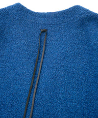 Load image into Gallery viewer, Recycled Wool Teddy Fleece Long Cardigan - BLUE