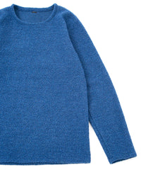 Load image into Gallery viewer, Recycled Wool Teddy Fleece Crew Neck T-shirt - BLUE