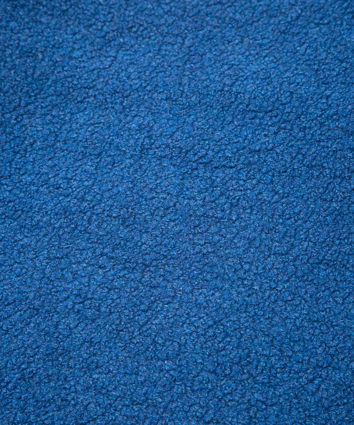 リサイクル ウール テディーフリース クルーネック ロングスリーブ T シャツ - BLUE