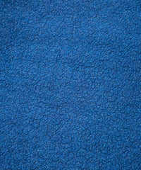 リサイクル ウール テディーフリース クルーネック ロングスリーブ T シャツ - BLUE