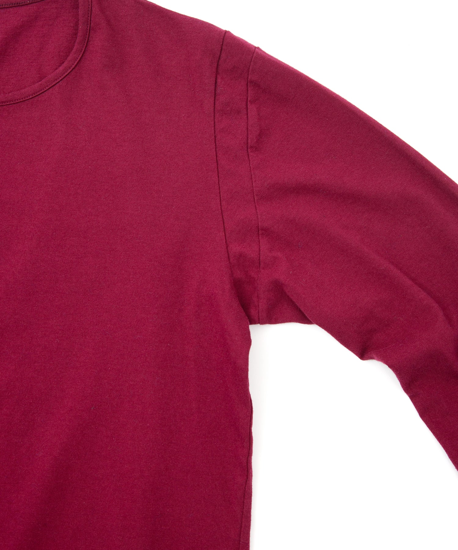 Load image into Gallery viewer, 30/- Natural soft jersey crew neck long sleeve T-shirt - WINE