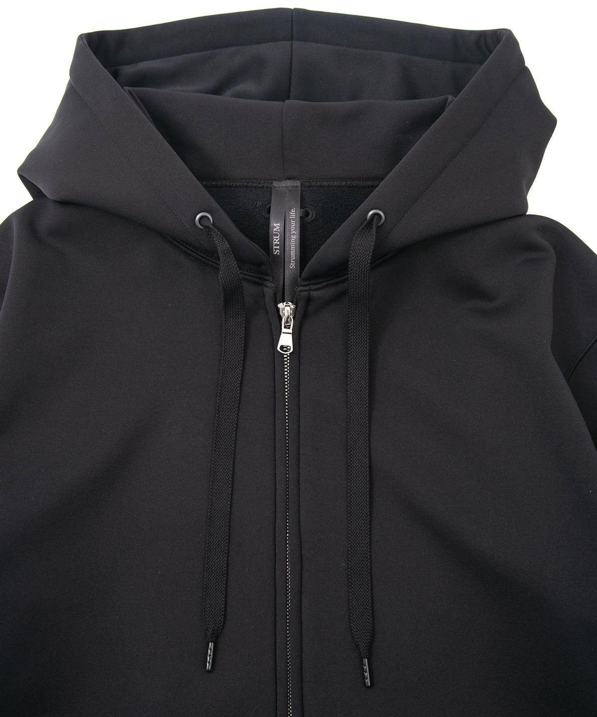 コーデュラ 裏フリース ジップアップ フーディー - BLACK