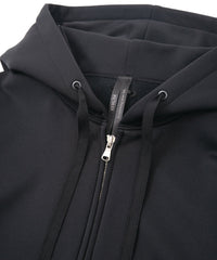 コーデュラ 裏フリース ジップアップ フーディー - BLACK