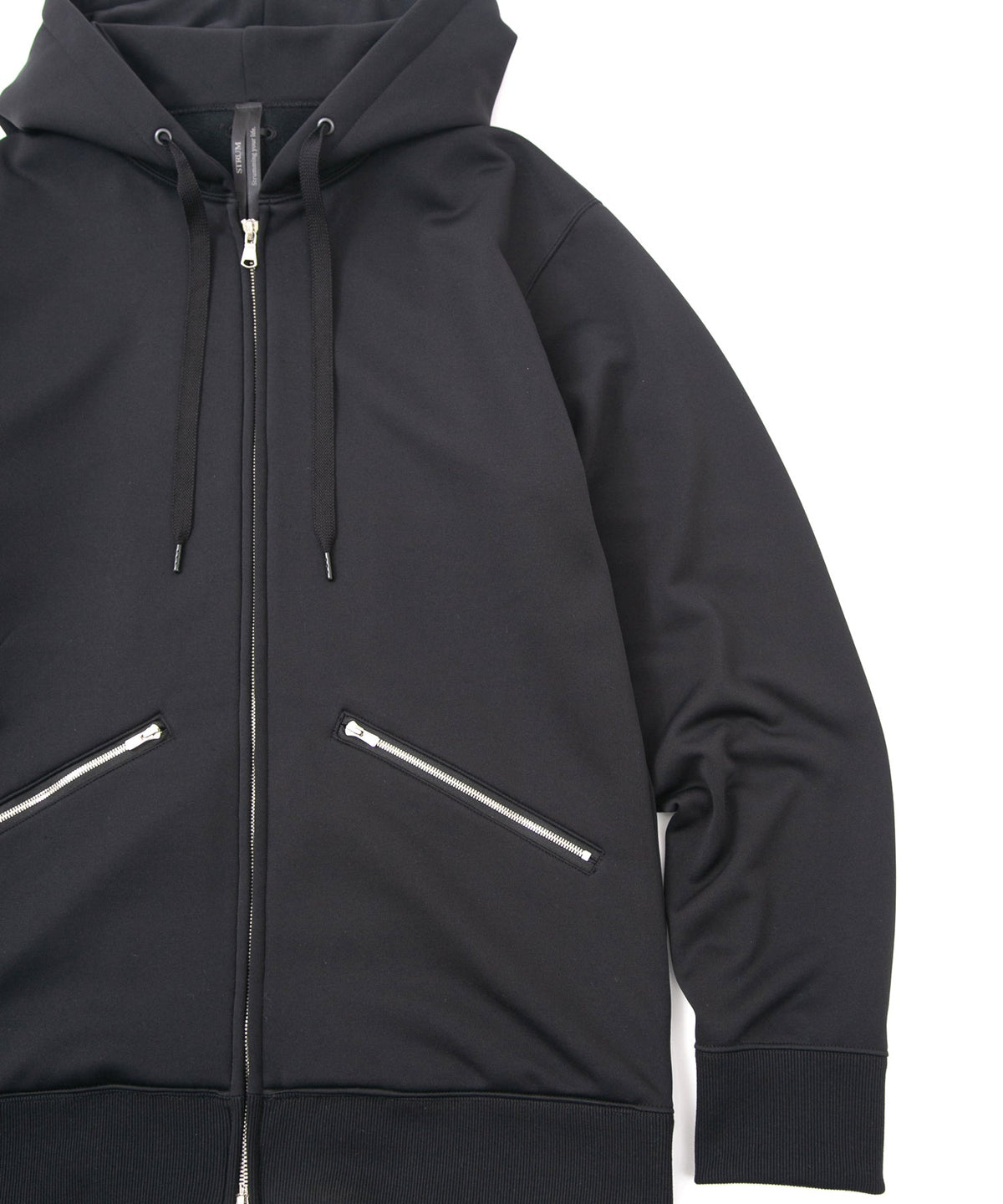 コーデュラ 裏フリース ジップアップ フーディー - BLACK