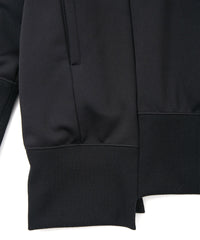 コーデュラ 裏フリース ハイネック フーディー - BLACK