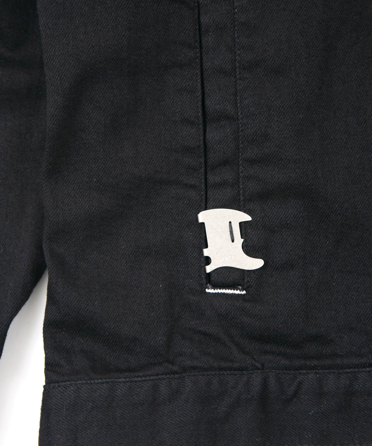 11oz オーガニックコットン ストレッチデニム Jimmy ジャケット - BLACK