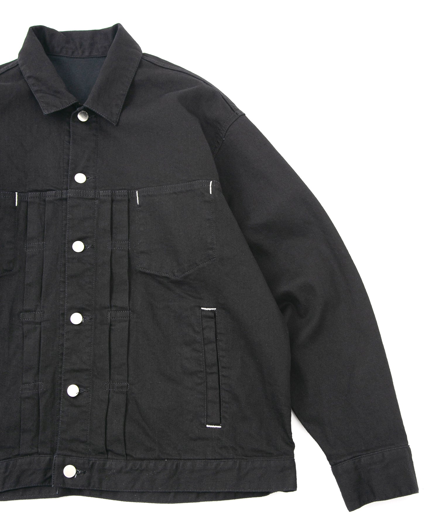 Load image into Gallery viewer, 11oz Organic Cotton Stretch Denim &quot;Jimmy&quot; Jacket - BLACK