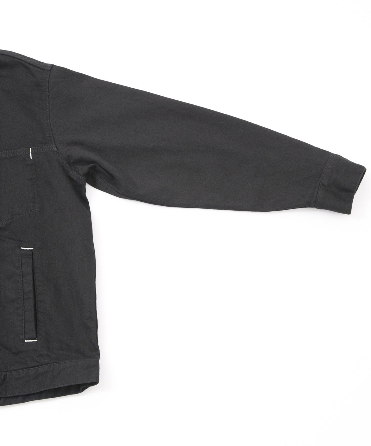 11oz オーガニックコットン ストレッチデニム Jimmy ジャケット - BLACK