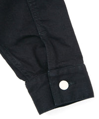 11oz オーガニックコットン ストレッチデニム Jimmy ジャケット - BLACK